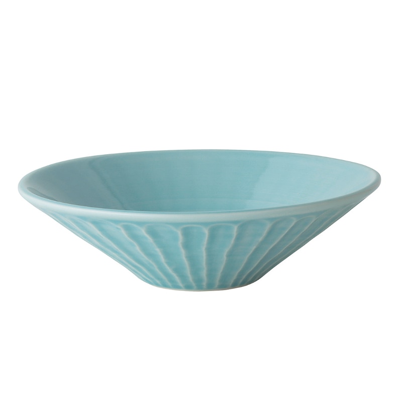 トルコ青磁　しのぎ浅鉢　大