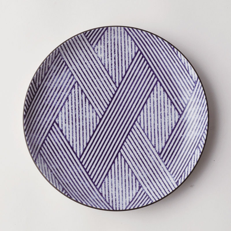 縞格子　8.0皿
