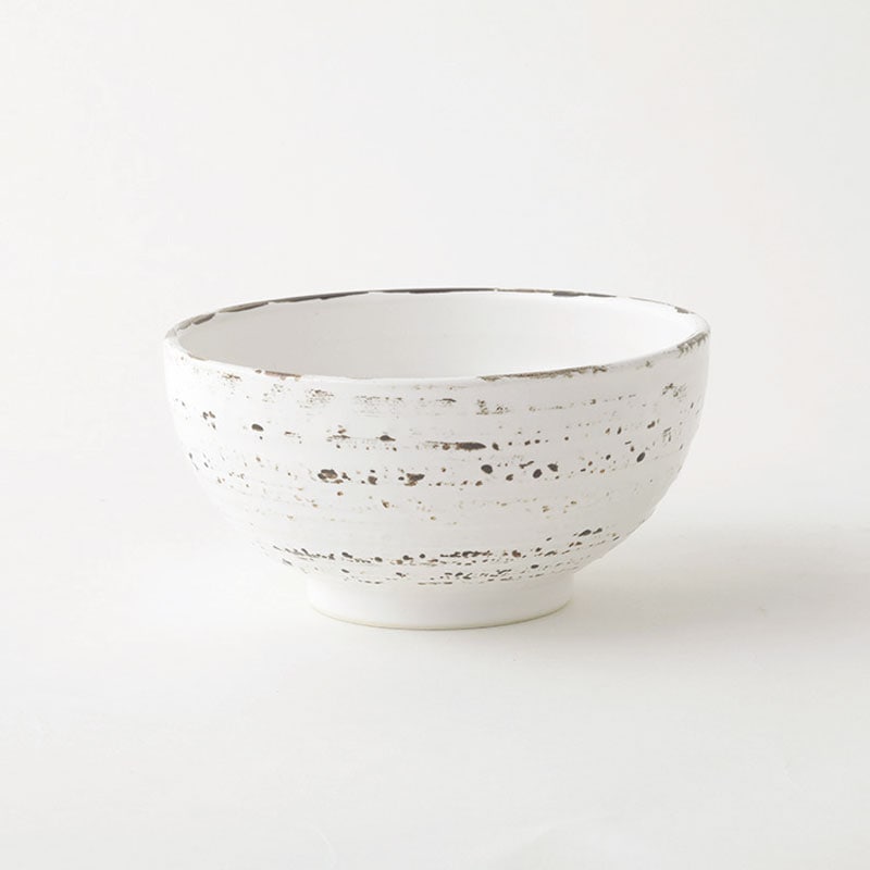 錆粉引　砂目5.0丸丼