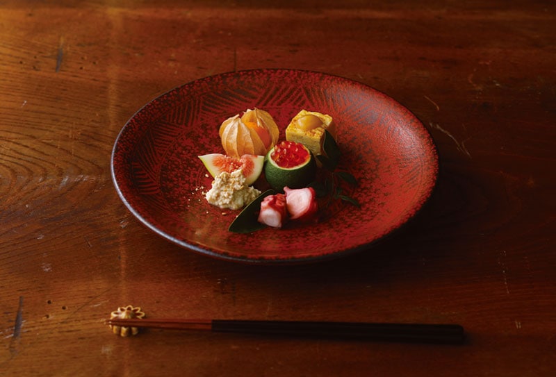 三島 銀朱　8.0めん鉢