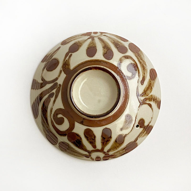 土鍋フタ7号　サビ唐草