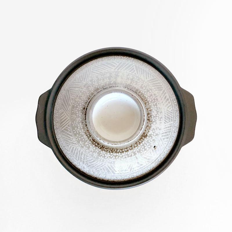 ７号土鍋　三島　（身・蓋セット）