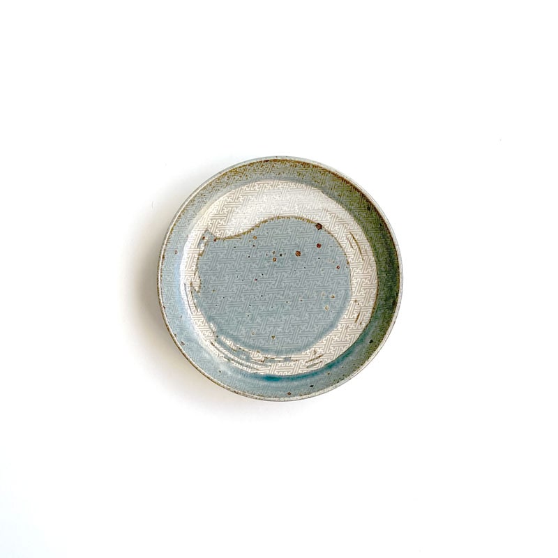 錆釉浅皿（さびゆうあさざら） 楽天市場】錆浅葱 23cm 浅口切立皿22.9x1.7cm クールな和の釉薬