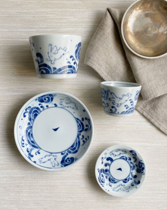 うさぎ文皿　備前うさぎ文せんべい皿　備前せんべい皿　色備前せんべい皿 うさぎ文皿 備前うさぎ文せんべい皿 備前せんべい皿 色備前