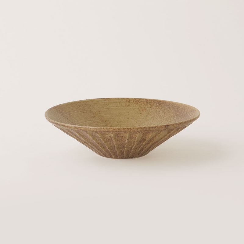 わび朽葉　しのぎ浅鉢　中