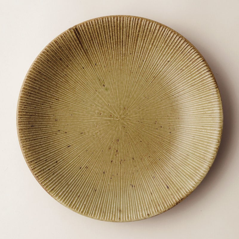 わび朽葉　千段尺皿