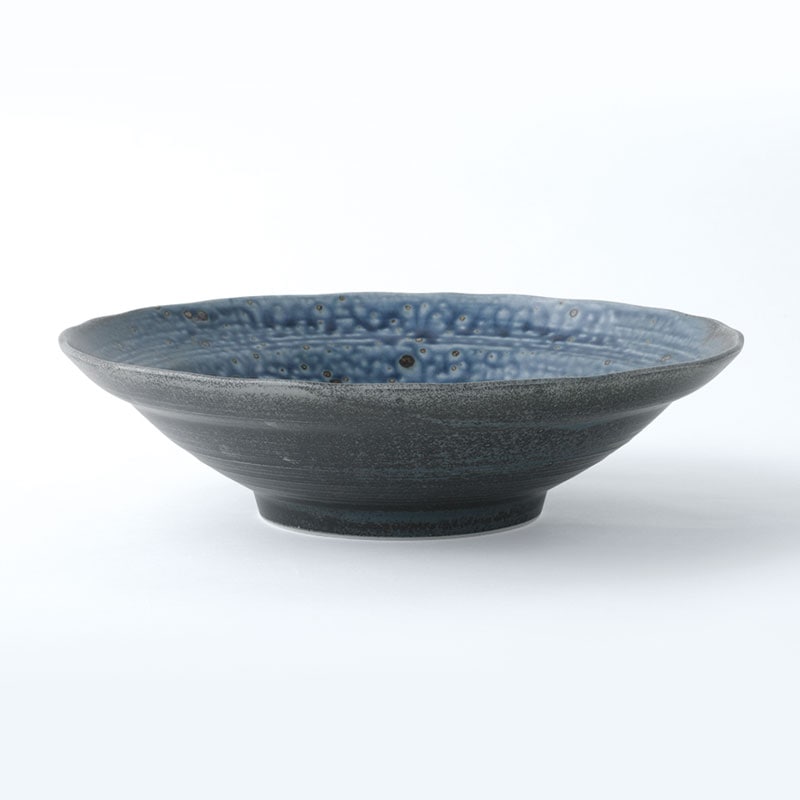 わび紺ねず　尺盛り鉢