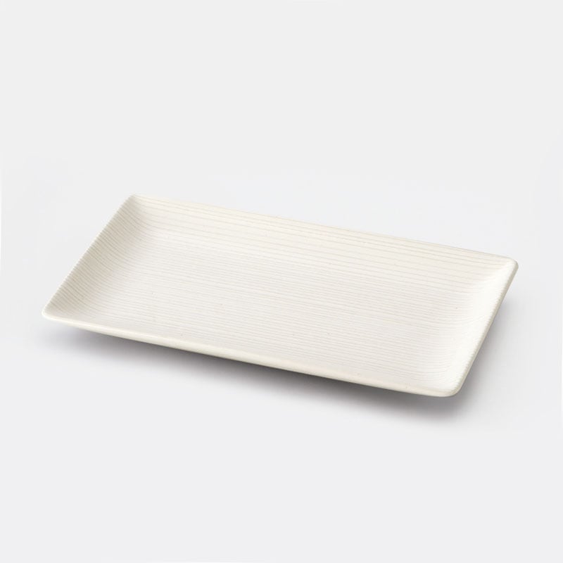 粉引　千段焼物皿