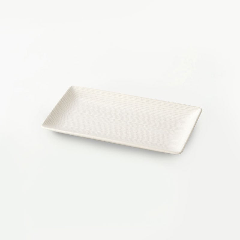 粉引　千段串皿