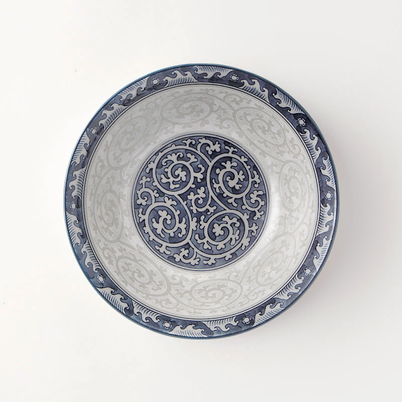 波唐草　6.8高台丼