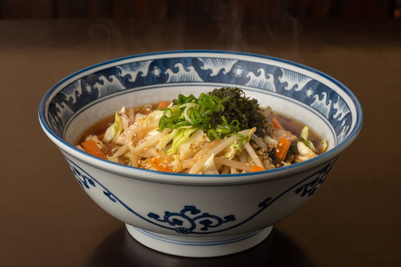 波唐草　6.8高台丼