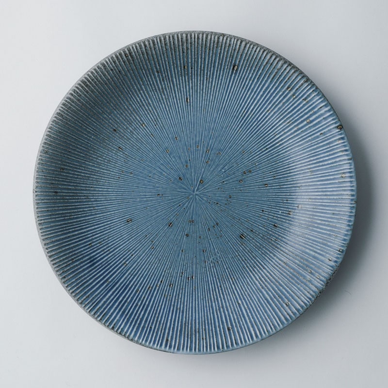 わび紺ねず　千段尺皿