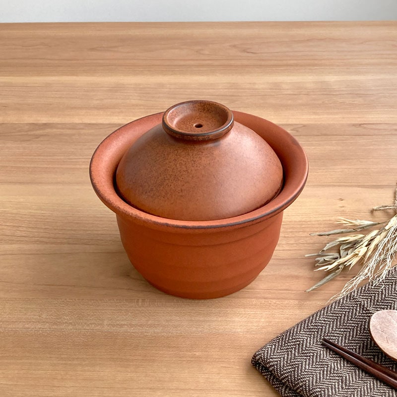 耐熱一合炊きごはん鍋　柿