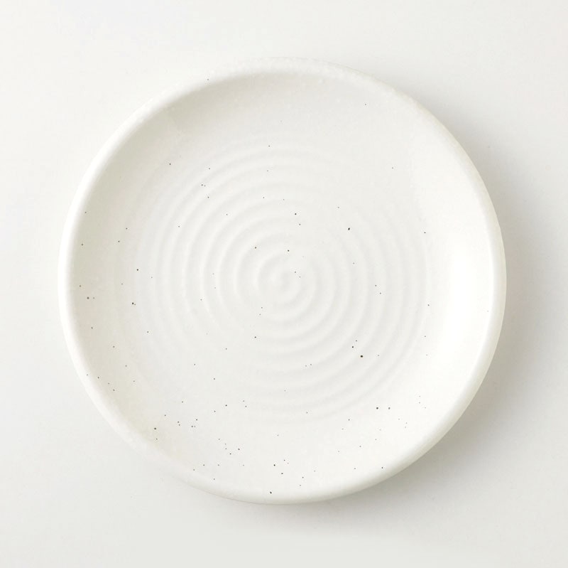 白玉粉引　9.0皿