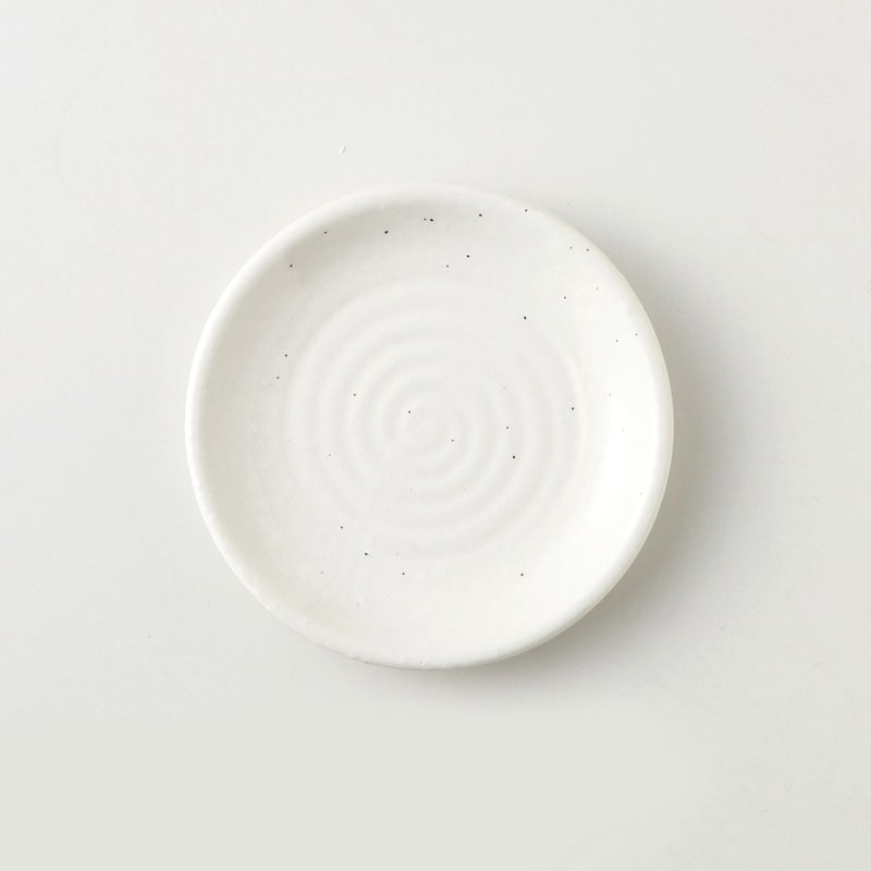 白玉粉引　5.0皿