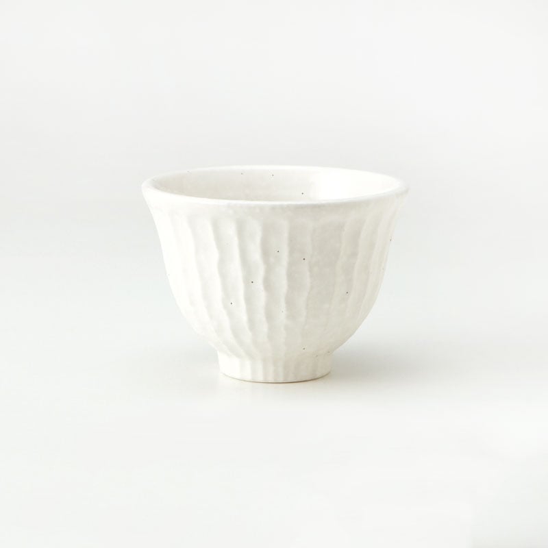 白玉粉引　しのぎ小丼