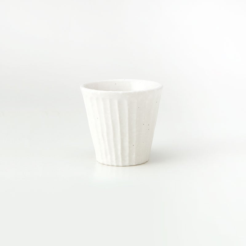 白玉粉引　しのぎロック