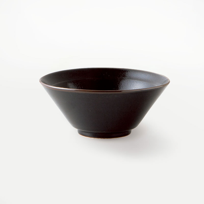 柚子黒天目　4.8ライス碗