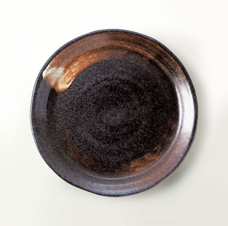 黒結晶　21.5cm皿