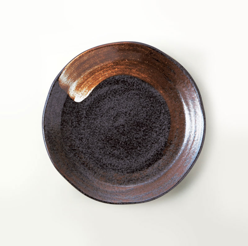 黒結晶　18.5cm皿