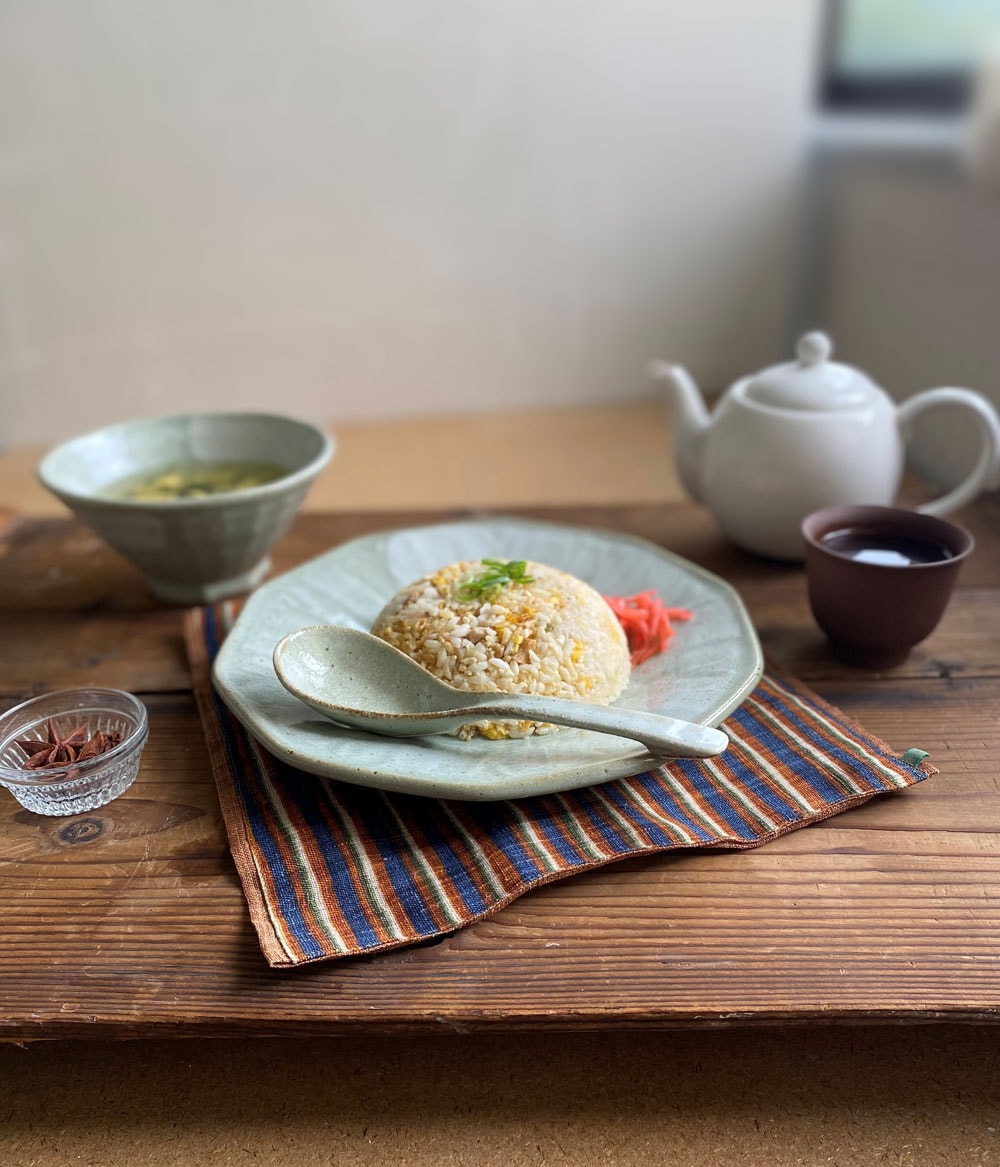 雪一蹟　砂目型レンゲ