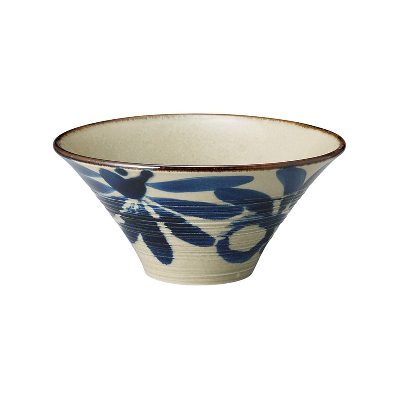 琉球るり唐草　7.0薄筋朝顔丼