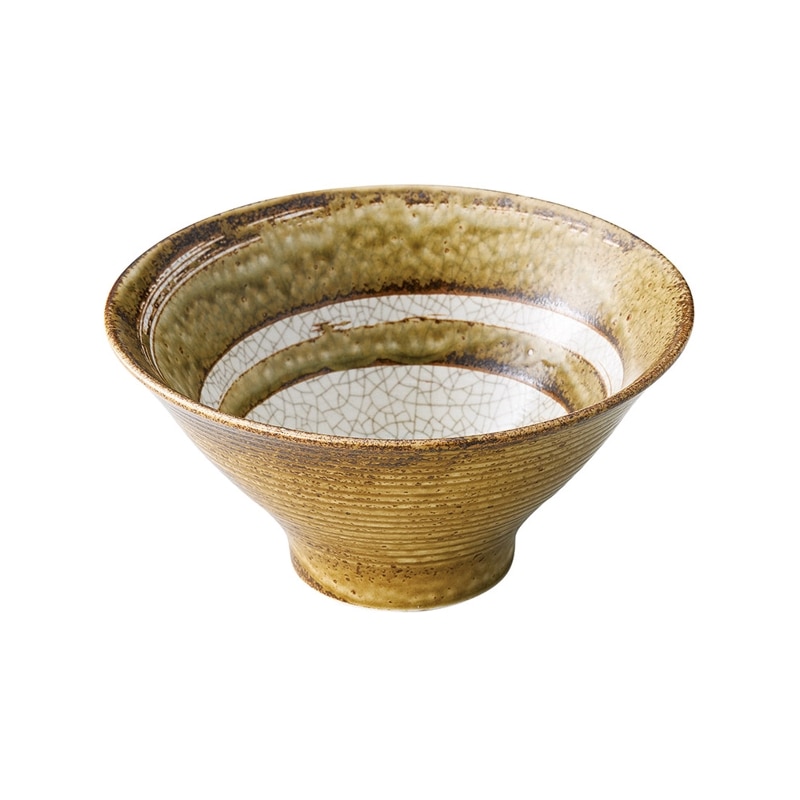 うず刷毛貫入 わび 朽葉 6.5千段高ハマ丼