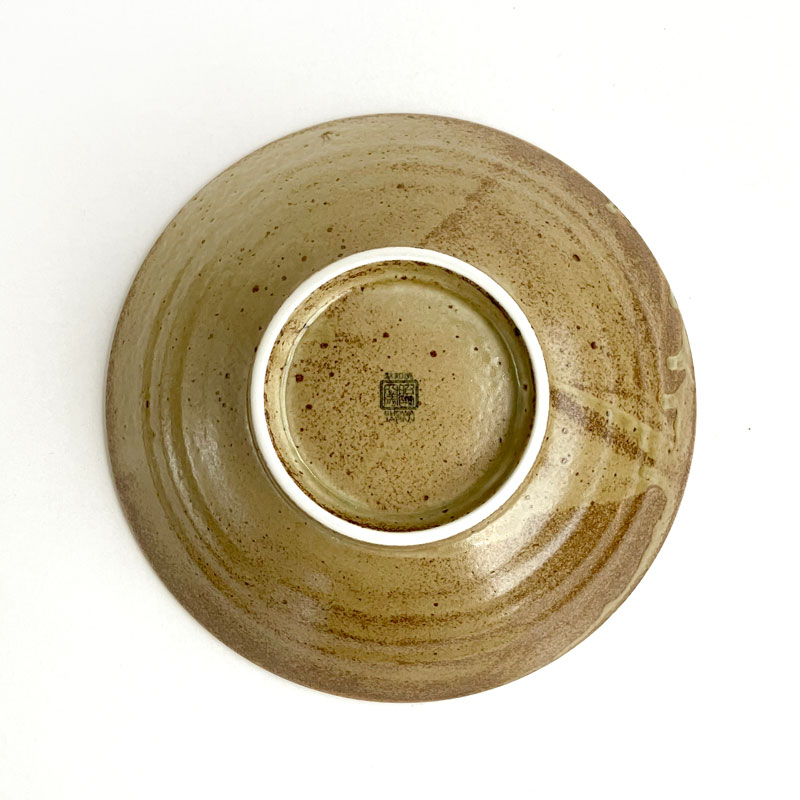 ヒスイ貫入菓子鉢(箸付) 朽葉貫入 帯十草8.0めん鉢｜うつわや休兵衛