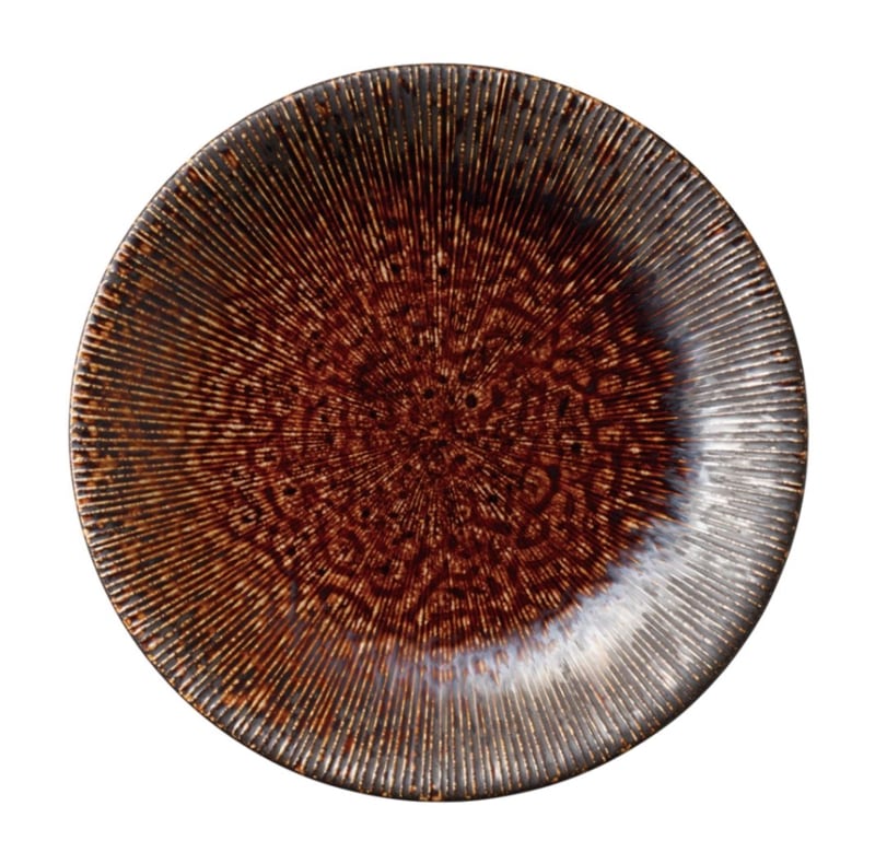 雨流 唐茶　千段尺皿