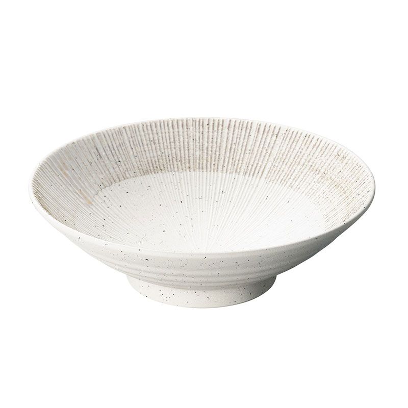 白御影白刷毛　千段8.0めん鉢