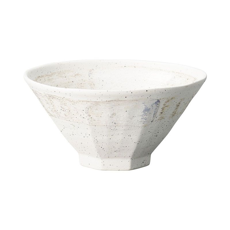 白御影白刷毛　八角7.0丼