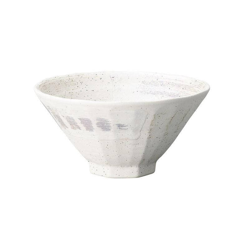 白御影白刷毛　八角6.3丼