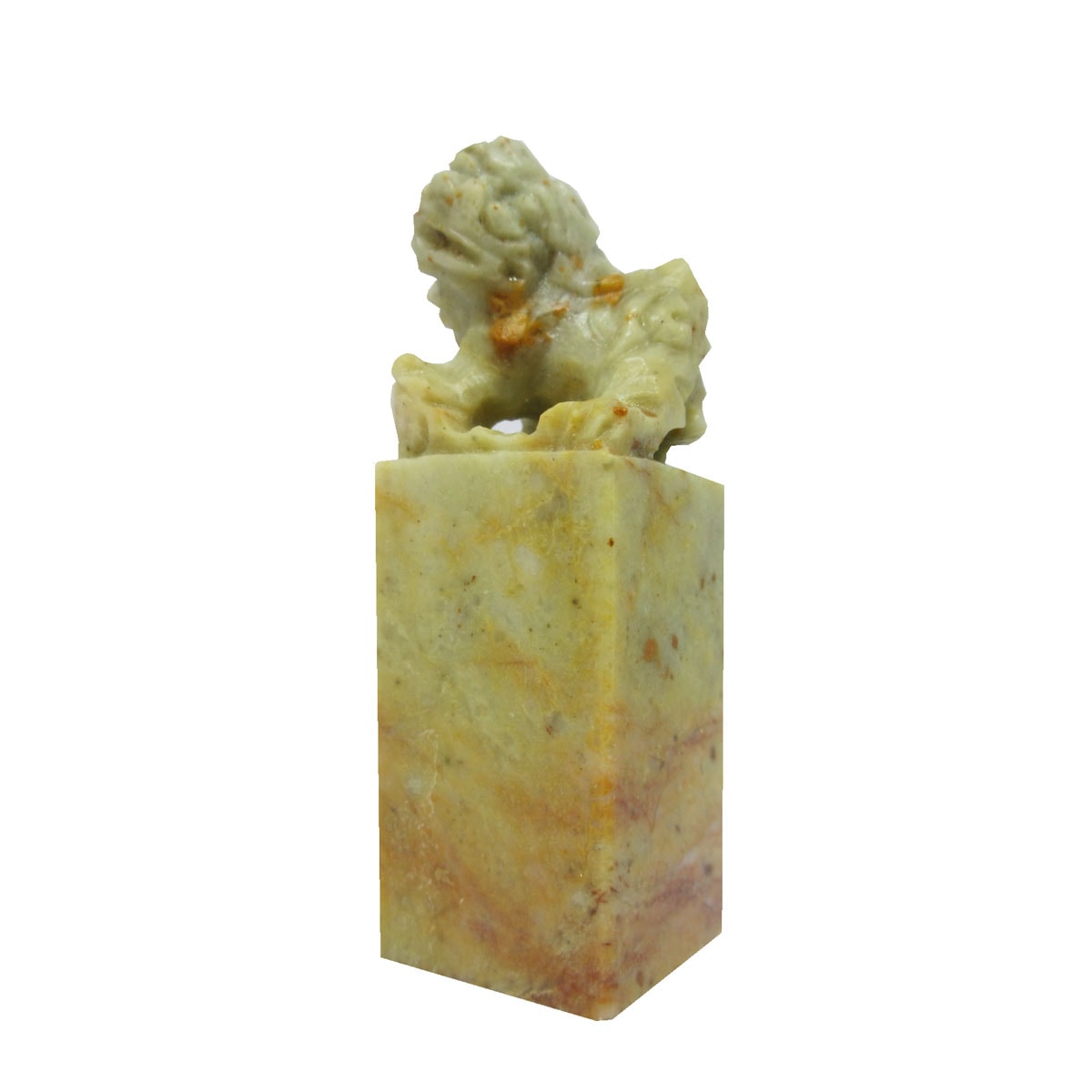 寿山石 狩斗石獅子付 (2.5cm × 7.5cm)｜書道用品の半紙や筆、墨などを