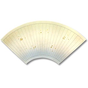 扇面砂子 台紙付 5色 各1枚 5枚｜書道用品の半紙や筆、墨などをお