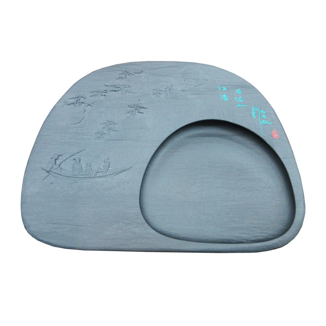 安徽省 歙県産 歙州 箕様硯 文房四宝 端渓水滴 墨床 歙州硯無紋硯 楕円 4吋 - 書道用品、墨、墨液、紙、筆を卸価格でご提供