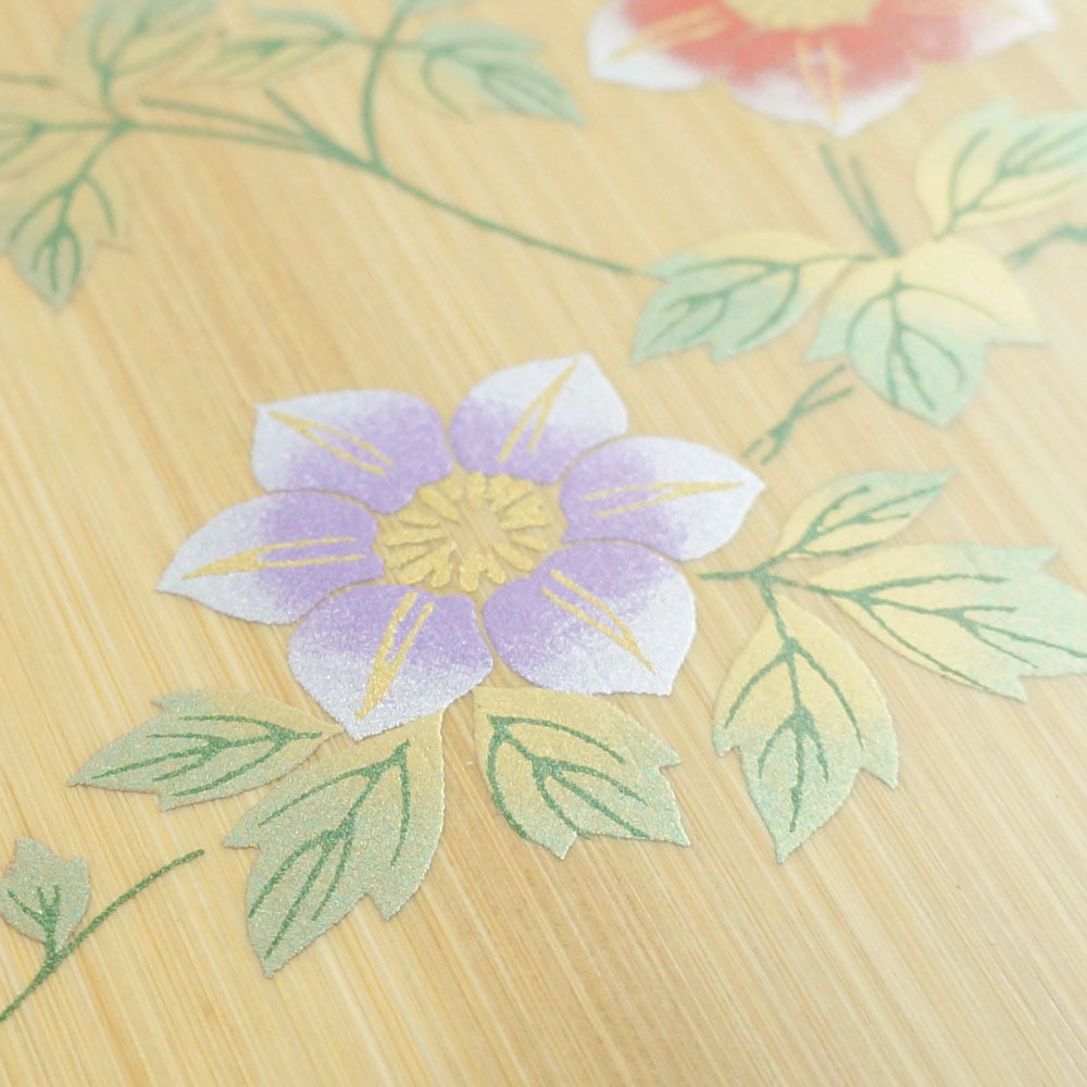 硯箱セット 竹製 鉄仙蒔絵 KB724-900 ｜書道用品の半紙や筆、墨などを