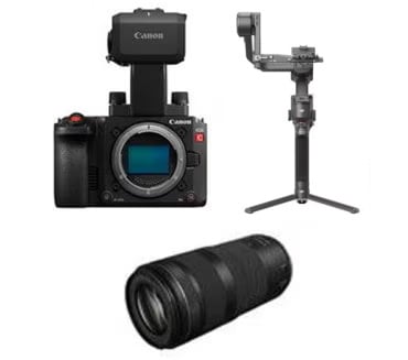 �����̥��åȡ���EOS C50 ���ڥ���륻�å�D�������å����ơ���������Ρܥ��RF100-400mm F5.6-8 IS USM�ܥ���Х�DJI RS 4 Pro
