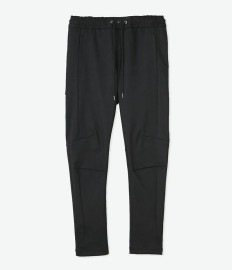 junhashimoto / 1071910004 / SLIM JERSEY PANTS -EMBOSS CAMO / BLACK