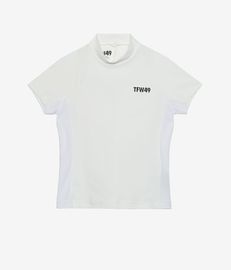 TFW49 / TL10252004 / SIDE MESH SHORT SLEEVE MOCKNECK/ WOMEN