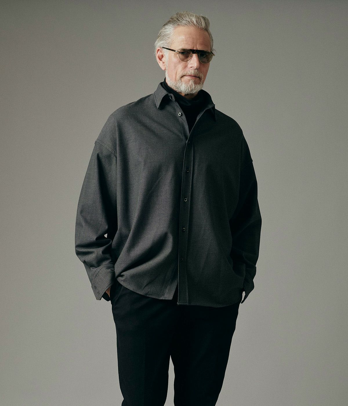メンズウェア TFW49 L/S THICK COLLAR CREW NECK SHIRT L THICK COLLAR CREW NECK | TFW49（ティーエフダブリュー