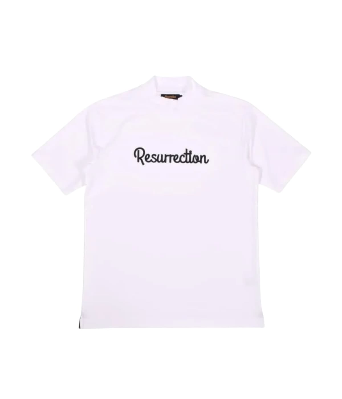 b*e様 Resurrection ロゴプリント シャツ XL ホワイト Resurrection / BF12IN27-M / メンズ シリコンロゴモックネック