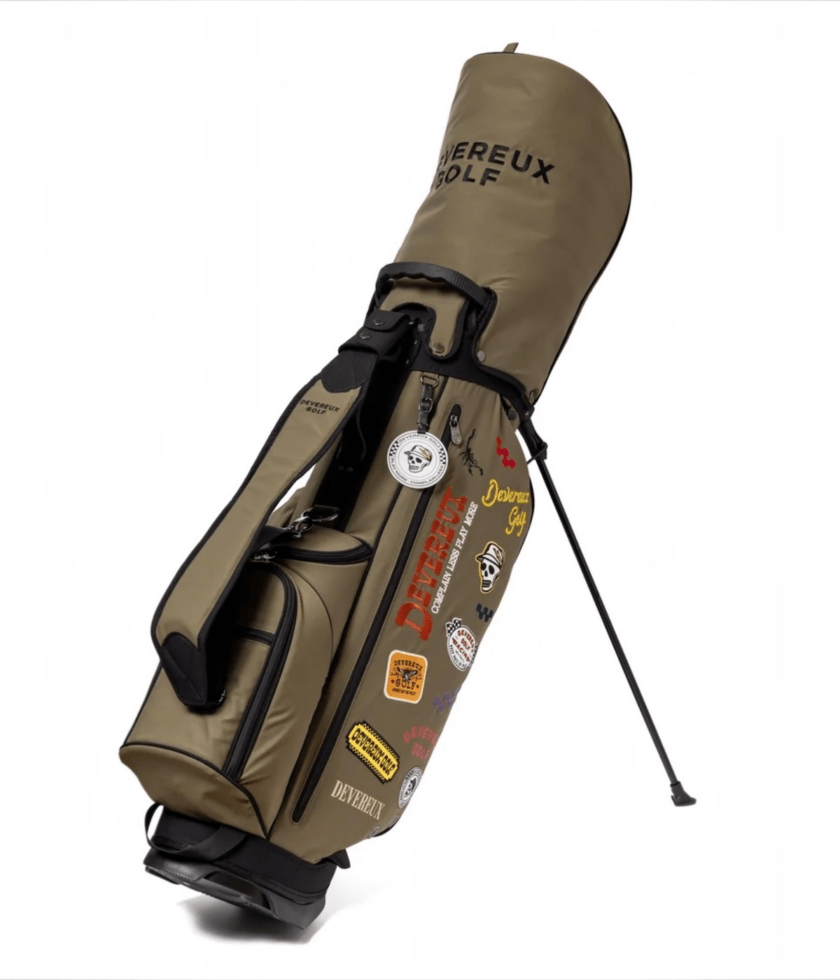 DEVEREUX GOLF / Skull Checker Caddie Bag / 763474857-BROWN | ALL