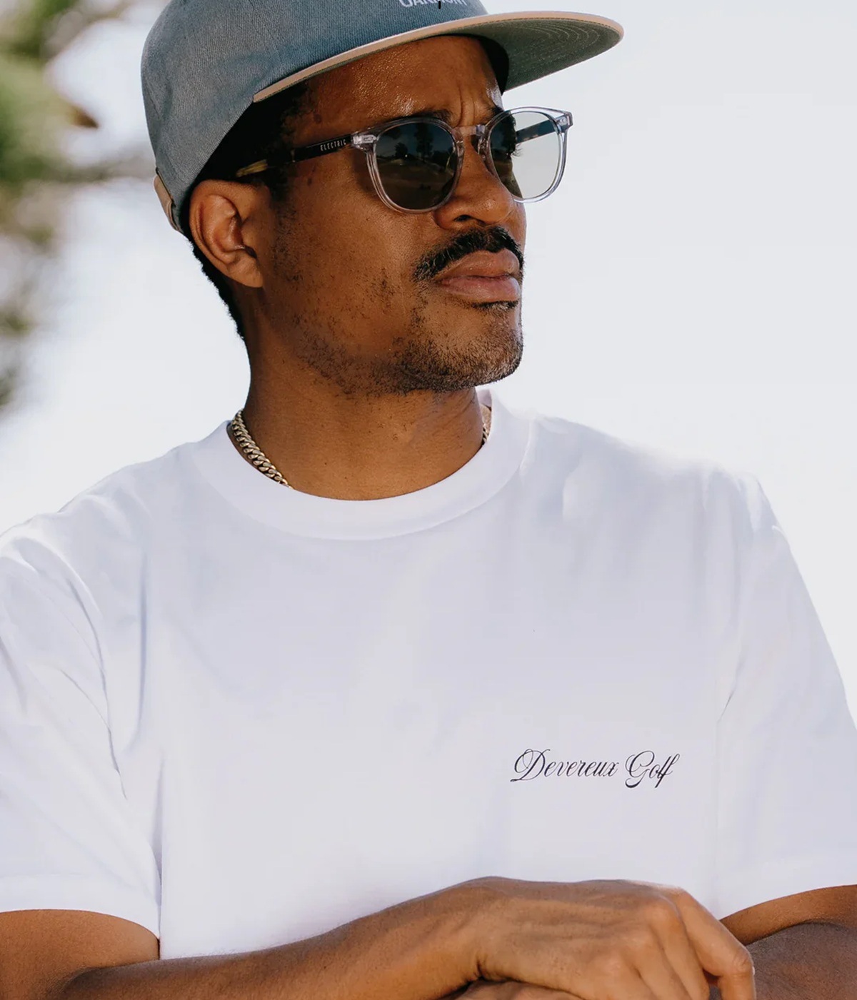 DEVEREUX GOLF / Script Skull Tee /075362001-WHITE | DEVEREUX GOLF