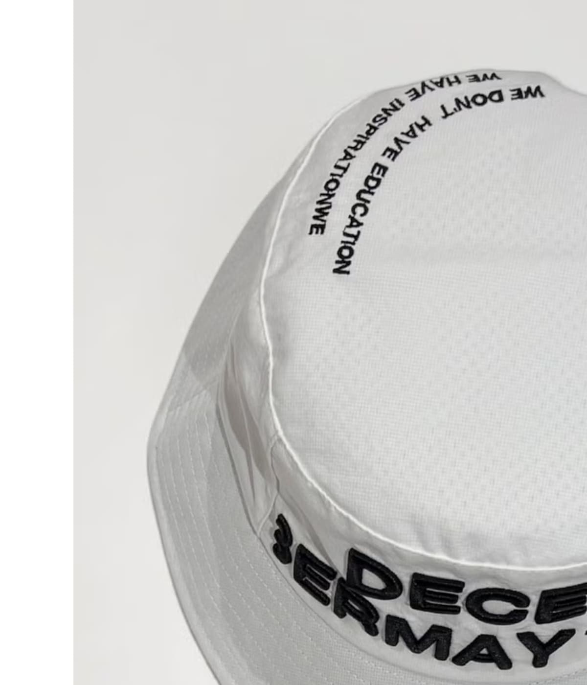 DECEMBERMAY / 3-999-5322 / water repellent bucket hat -WHITE