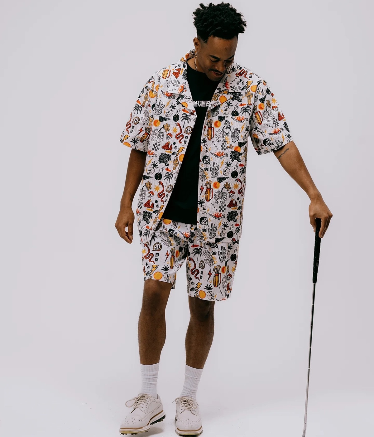 DEVEREUX GOLF / DVG OUT OF BOUNDS PT SHIRT 075762203-GRAPHITE