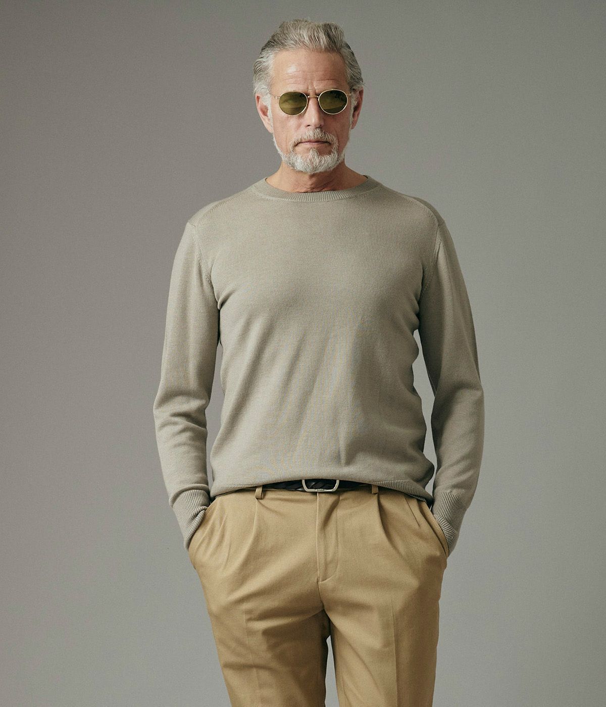 極美品 BRIEFING ニット エンボスロゴ　近年モデル　バイカラー ゴルフ junhashimoto / 1092520002 / 12G CREW NECK KNIT | BRAND