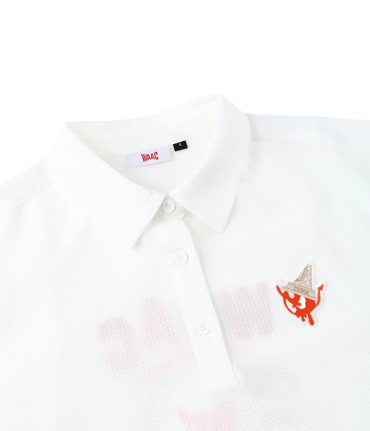 WAAC / 072262090/シアサッカー ポロシャツ / WOMENS/WHITE | BRAND