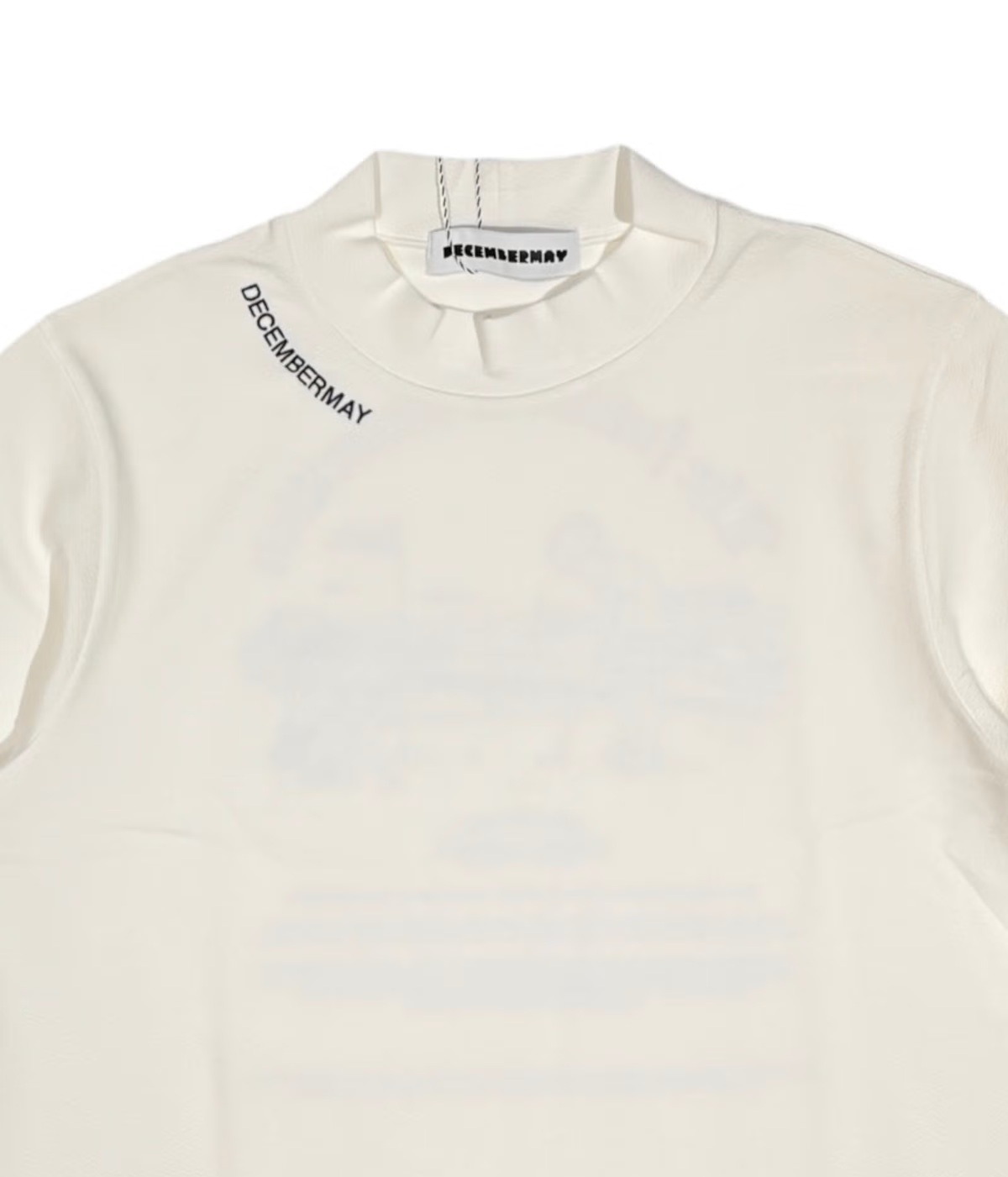 DECEMBERMAY /F.I.U blister mock tee / UNISEX-WHITE | BRAND