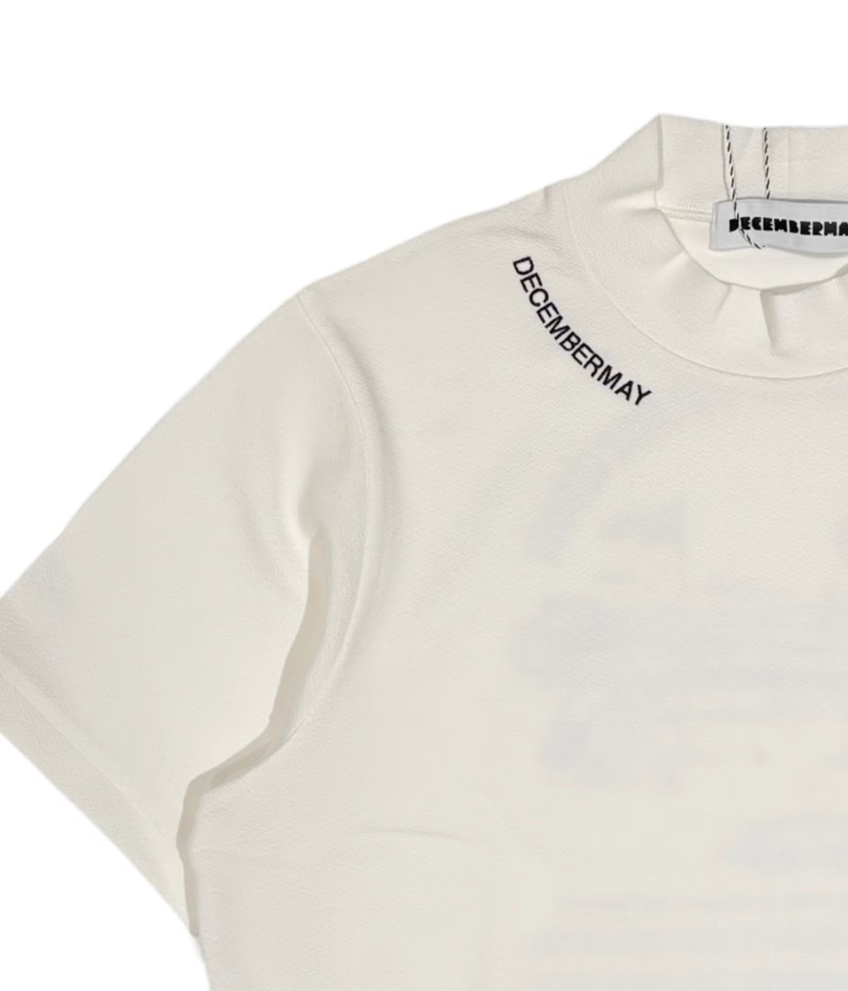 DECEMBERMAY /F.I.U blister mock tee / UNISEX-WHITE | BRAND