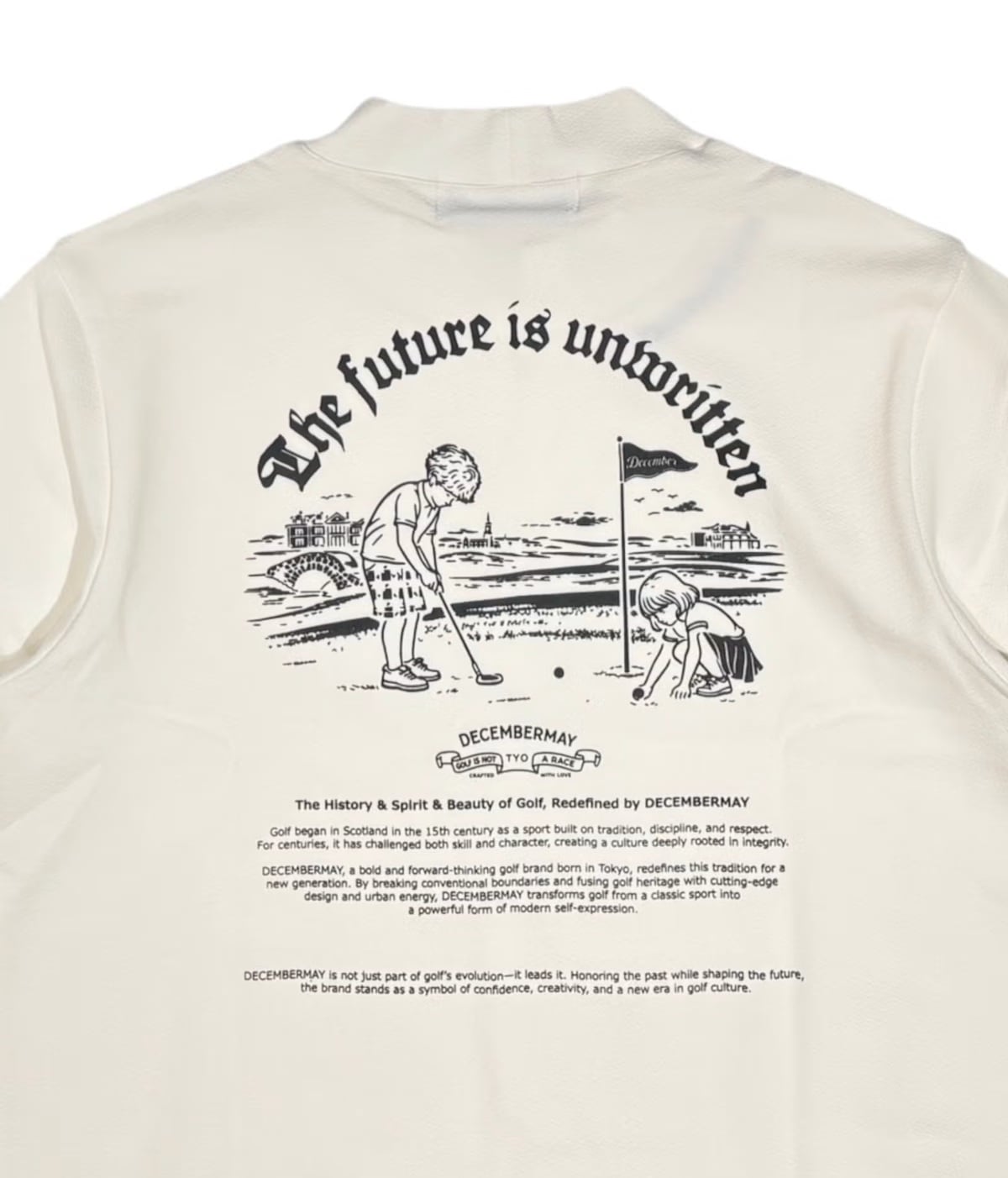 DECEMBERMAY /F.I.U blister mock tee / UNISEX-WHITE | BRAND